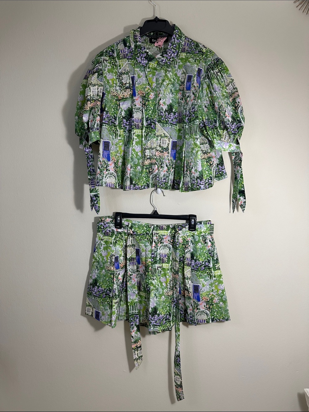 En Saison Green Floral Mini Dress Set - Picture 7 of 11